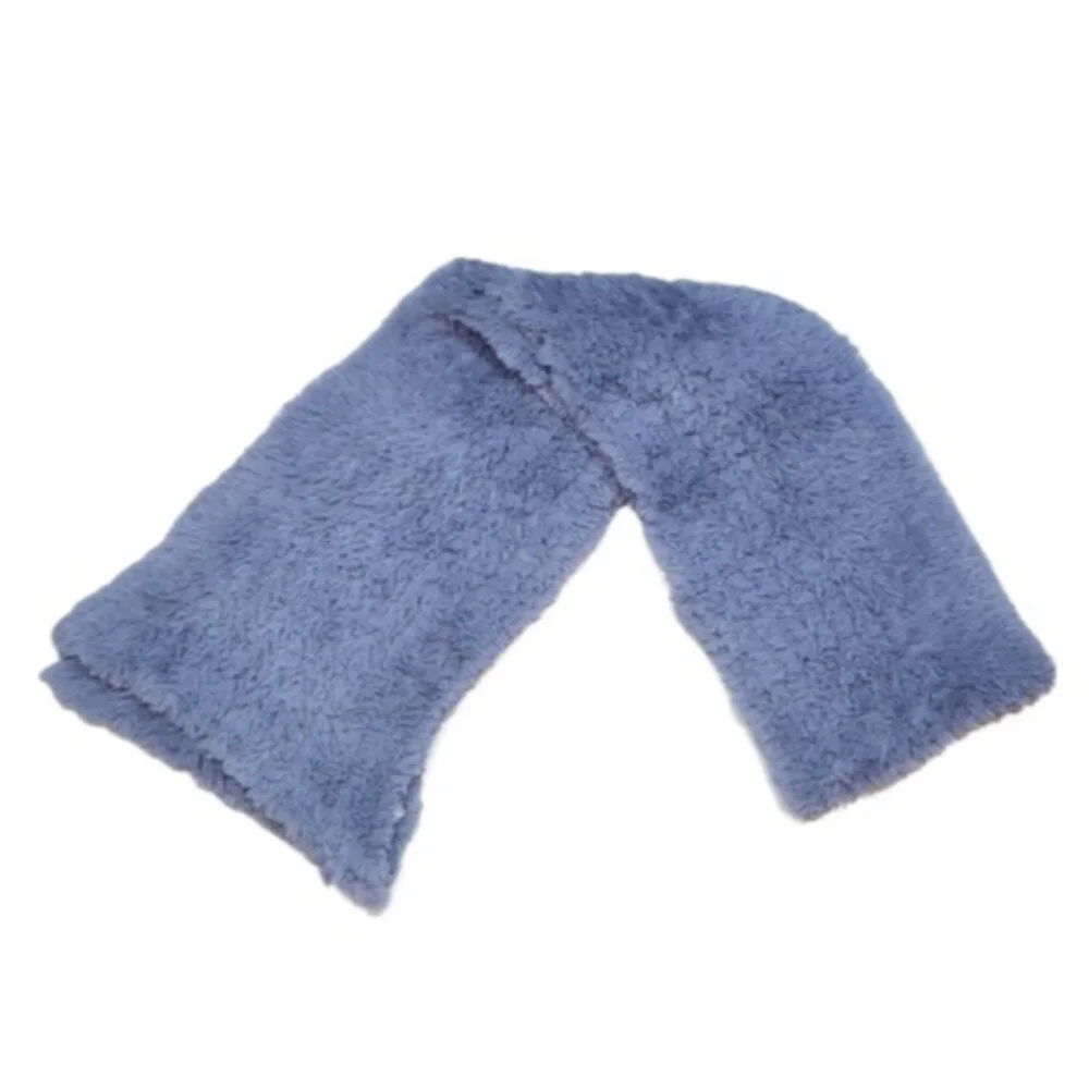 Bluenotes Plush Blue Scarf Long Faux Fur Winter Rectangular Periwinkle